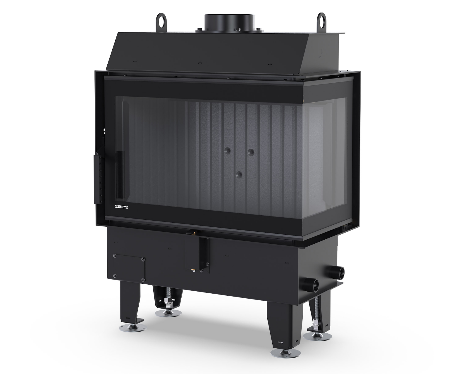 Wkład kominkowy powietrzny narożny prawy Defro Home Nest S BP Nest-S-BP-Black