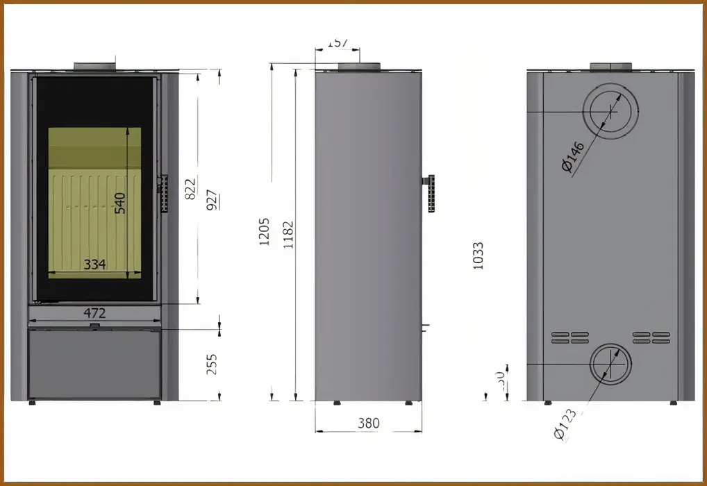 Rysunek-techniczny-z-wymiarami-pieca-kominkowego-Hajduk-Rectan-F3