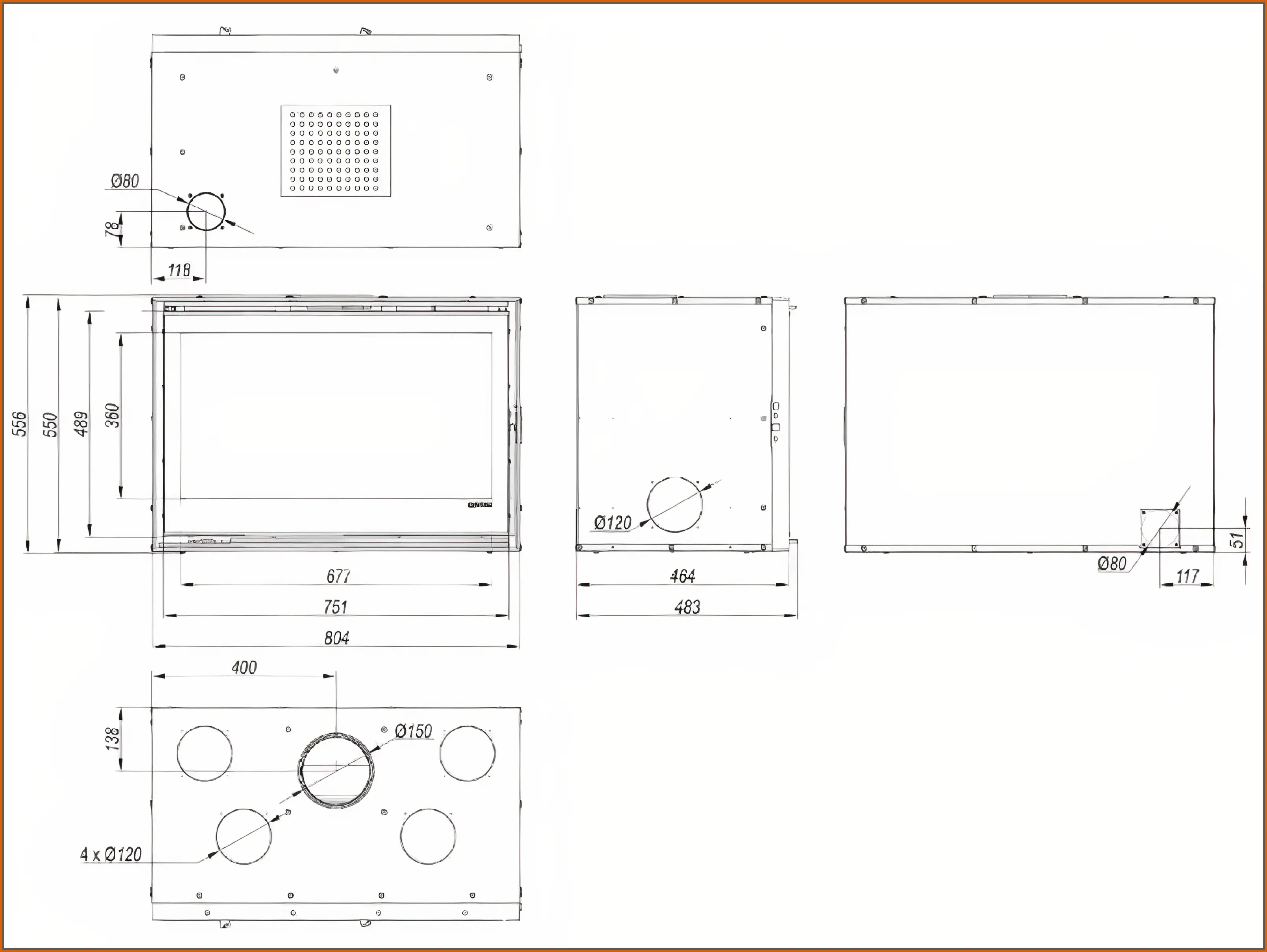 Kaseta-kominkowa-Defro-Home-Modul-M-rysunek-z-wymiarami