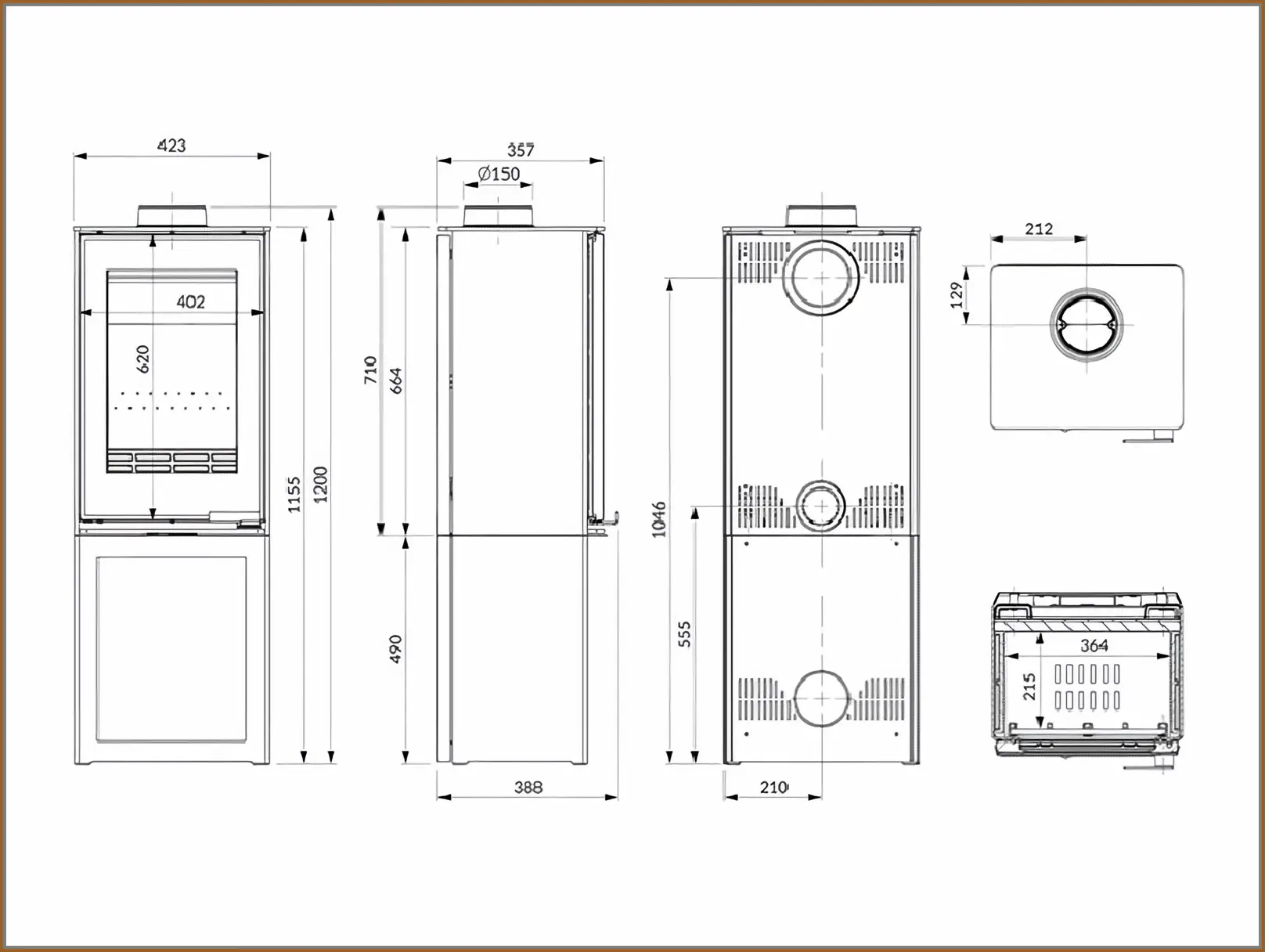 Piec-wolnostojący-KAWMET-VENUS-S16-L-Box-Decor-ECO-rysunek