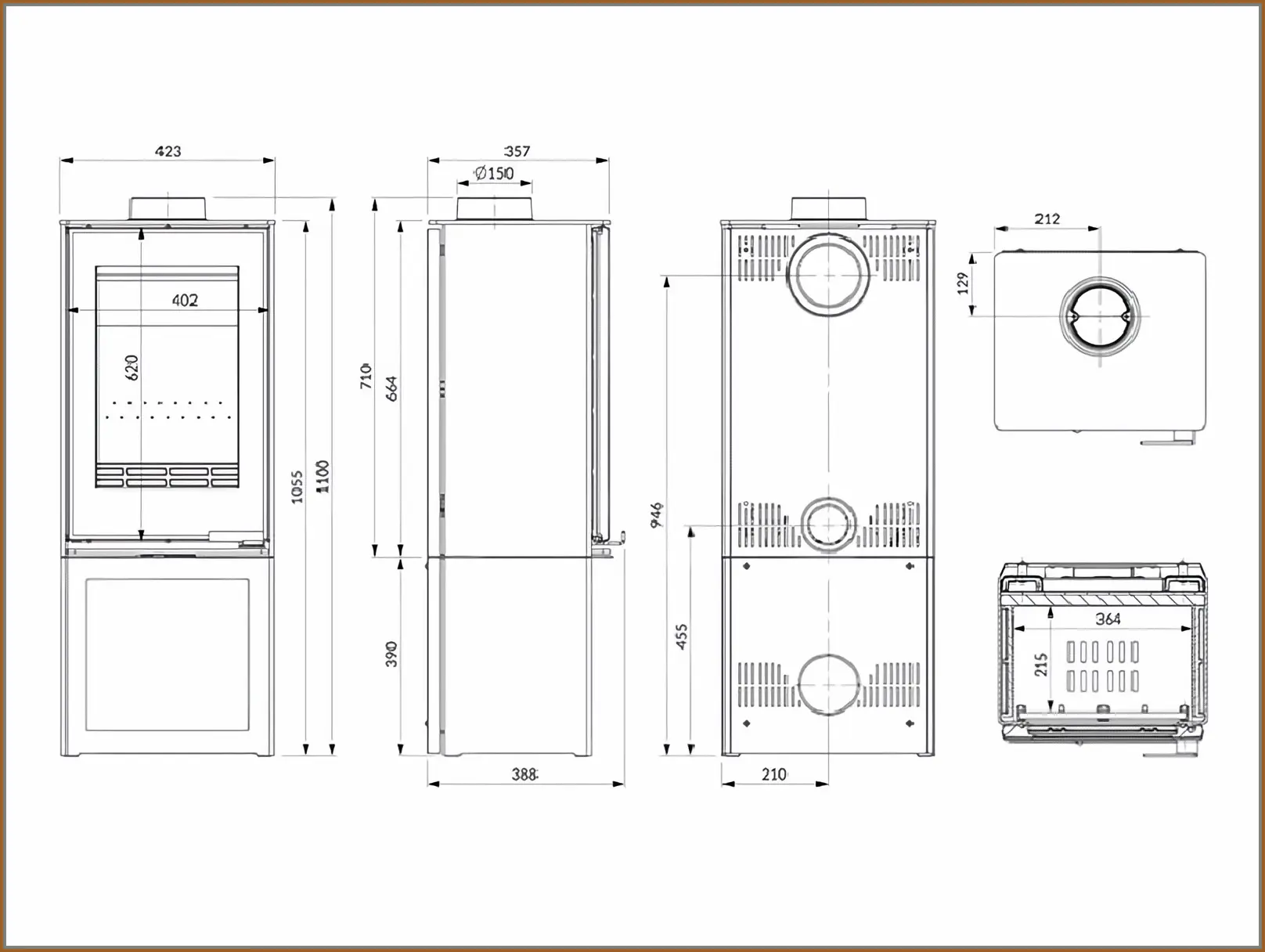 Piec-wolnostojący-KAWMET-VENUS-S16-S-Box-Decor-ECO-rysunek