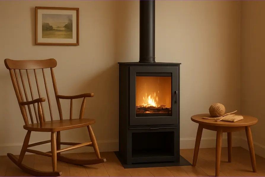 Piec wolnostojący stalowo żeliwny 9,5 kW KAWMET VENUS S16 S-Box ECO VENUS-S16-S-BOX-ECO-interior