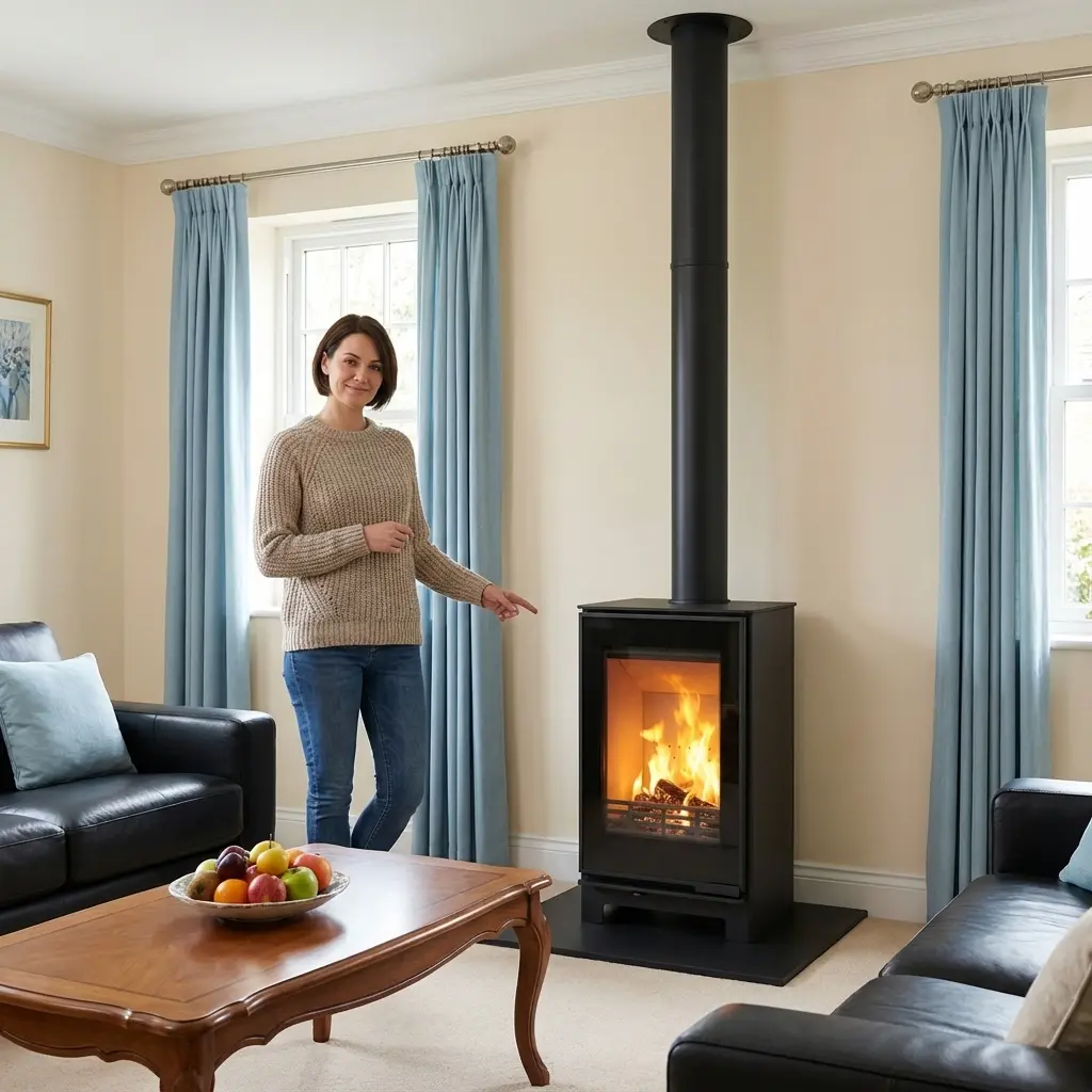 Piec wolnostojący stalowo żeliwny 9,5 kW KAWMET VENUS S16 Basic Decor ECO Venus-Basic-Decor-interior2