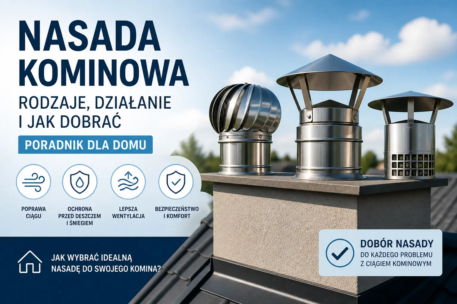 Nasady kominowe - rodzaje i zasada działania