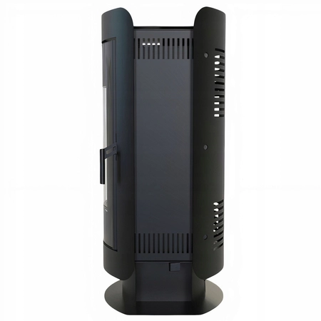 Piec kominkowy wolnostojący stalowy 9 kW Defro Oval Przyłącze 150 mm Zestaw