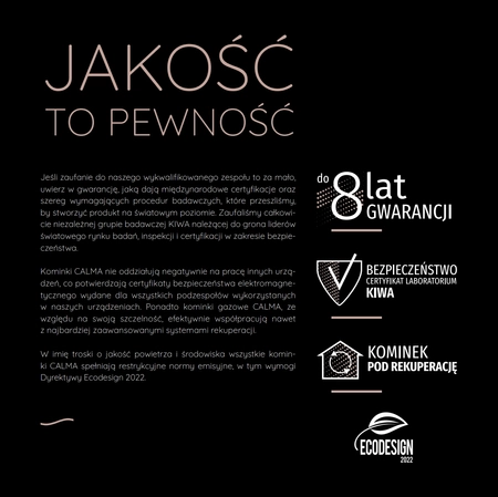 Kominek gazowy prosty Hitze CALMA 120S