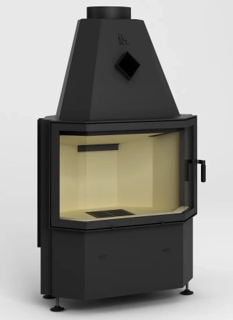 Wkład kominkowy powietrzny panoramiczny 10 kW Hajduk Prisma K