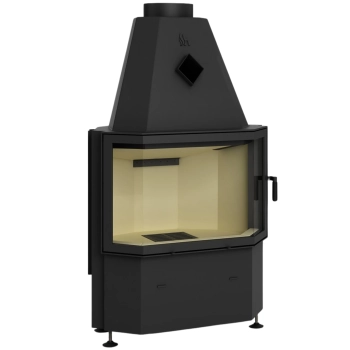 Wkład kominkowy powietrzny panoramiczny  10 kW Hajduk Prisma K