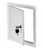 Drzwiczki rewizyjne metalowe 250x300 mm z zamkiem białe DM90Z Awenta