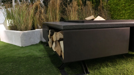 Palenisko ogrodowe Hetta Square 180 cm Stal/Beton