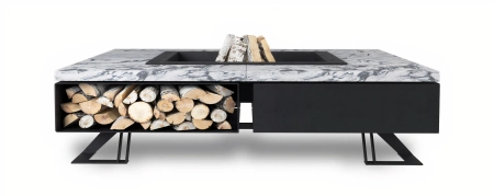 Palenisko ogrodowe Hetta Square 180 cm Stal/Granit Viscount