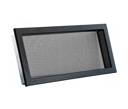 Kratka VENTLAB KRVSM220x95-ML.CZ bez żaluzji, z siatką, czarna