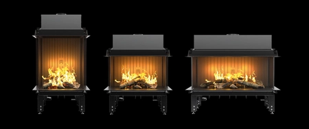 Kominek gazowy trójstronny Hitze CALMA 80TC