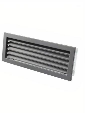 Kratka z żaluzją stałą czarna KRVZS450x170-ML.CZ Ventlab