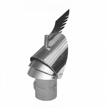 Nasada kominowa Rotowent Dragon RO180CH-DR-B chrom podstawa rurowa (otwierana)