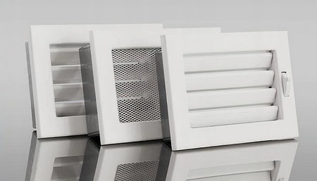 Kratka VENTLAB KRVSM220x95-ML.B bez żaluzji z siatką, biała