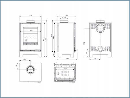 Piec wolnostojący koza 5,7 kW Kawmet HARITA S15v Basic Decor Eco EKOPROJEKT