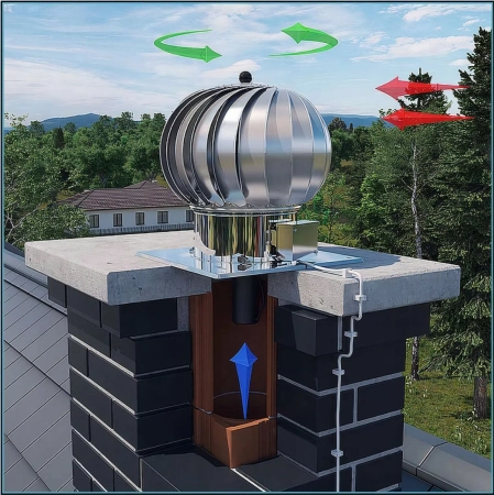 Turbowent Hybrydowy TH200CHCH-PK z podstawą kwadratową