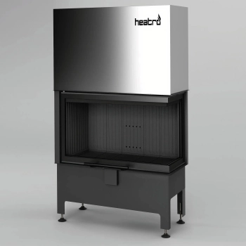 Kominek narożny prawy gilotyna Heatro 81PH black