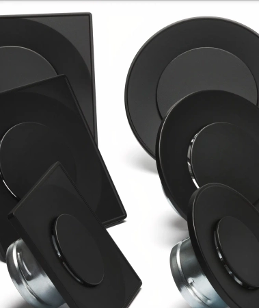 Anemostat metalowy czarny biały ASV160-ML.CZ Ventlab