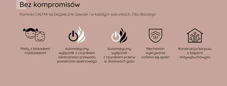 Kominek gazowy trójstronny Hitze CALMA 120TU