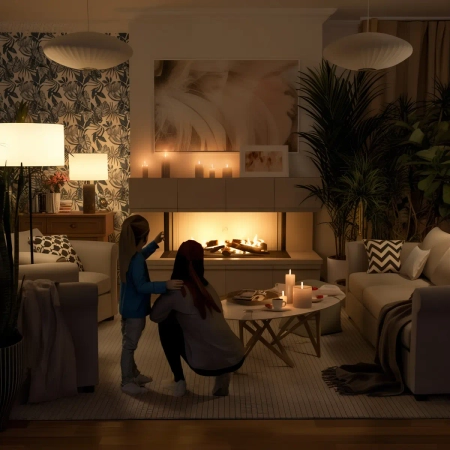 Kominek gazowy trójstronny Hitze CALMA 120TC