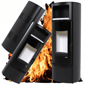 Piec kominkowy powietrzny wolnostojący stalowy 9 kW Defro Orbis Extento H