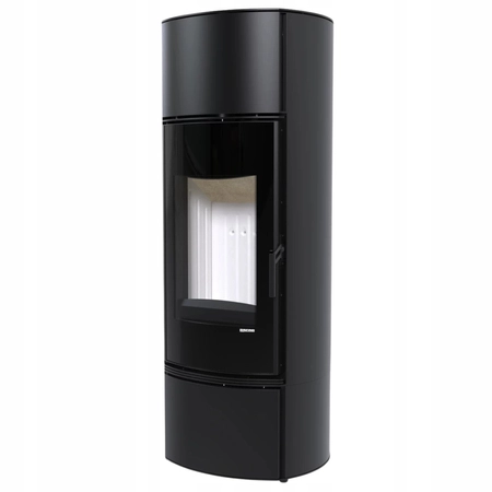 Piec kominkowy wolnostojący moc 9 kW Eko Defro Extento F Przyłącze Zestaw