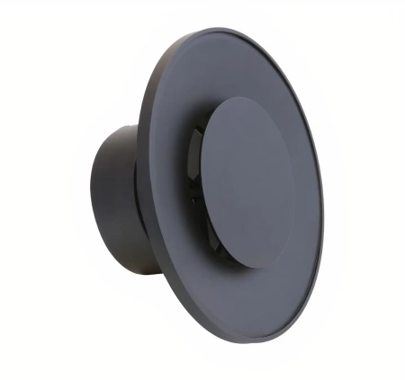 Anemostat nawiewno-wywiewny metalowy okrągły czarny ASV080-ML.CZ