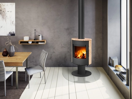 Piec kominkowy obrotowy Romotop EVORA T 07 piaskowiec