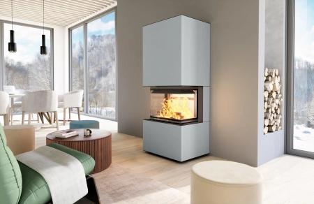 Wkład kominkowy powietrzny trzyszybowy gilotyna Hajduk SMART 3XTh