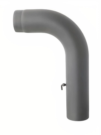 Kolano spalinowe gięte wysokie krótkie z rewizją KGR150/90-CZ2/WK