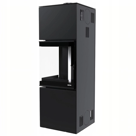 Piec kominkowy wolnostojący stalowy 9 kW Defro Quadroom Przyłącze Zestaw