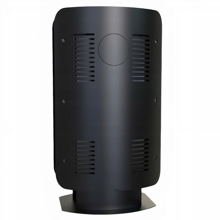 Piec kominkowy wolnostojący stalowy 9 kW Defro Oval Przyłącze 150 mm Zestaw