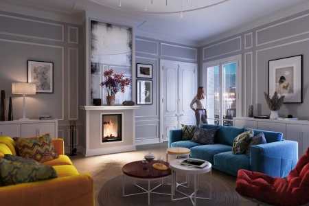 Wkład kominkowy powietrzny prosty Hajduk Volcano AT