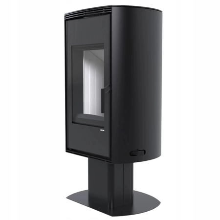 Piec kominkowy wolnostojący stalowy moc 9 kW Defro DEA TOP Przyłącze Zestaw