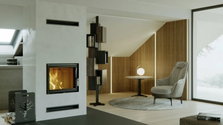 Wkład kominkowy z płaszczem wodnym Defro Home NAVI SM