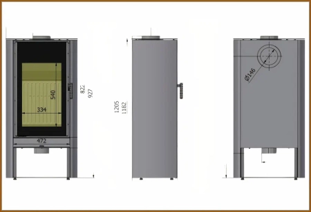 Piec kominkowy powietrzny Hajduk Rectan F2
