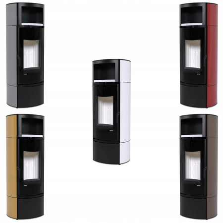 Piec kominkowy wolnostojący moc 9 kW Eko Defro Extento H Przyłącze Zestaw