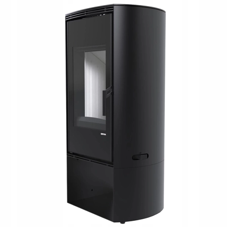 Piec kominkowy wolnostojący stalowy moc 9 kW Defro DEA LOG Przyłącze Zestaw