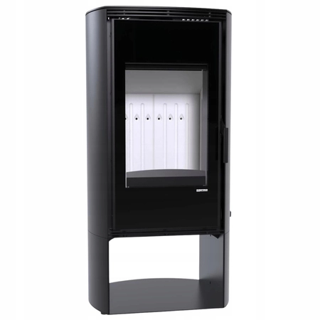 Piec kominkowy wolnostojący stalowy moc 9 kW Defro DEA LOG Przyłącze Zestaw