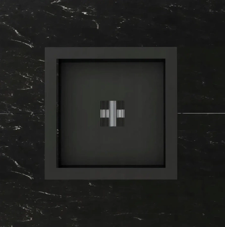 Palenisko ogrodowe Hetta Square 180 cm Black-Inox/Granit Viscount