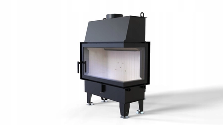 Kominek wkład narożny Defro Home Impuls ME BL i zestaw do montażu zabudowy