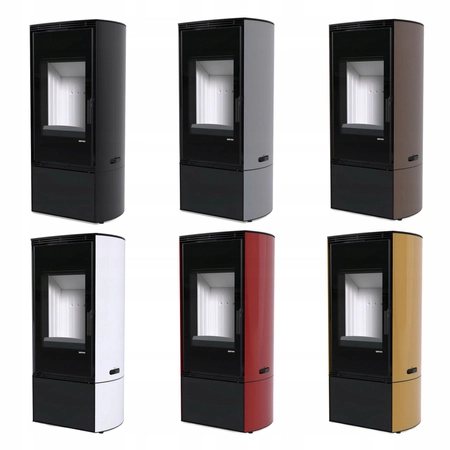 Piec kominkowy wolnostojący powietrzny stalowy Koza moc 9 kW Defro Home DEA