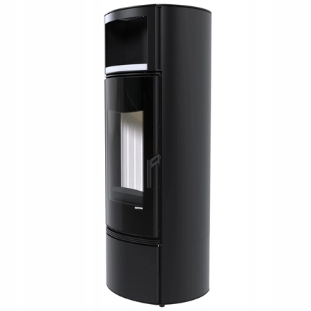 Piec kominkowy wolnostojący moc 9 kW Eko Defro Extento H Przyłącze Zestaw