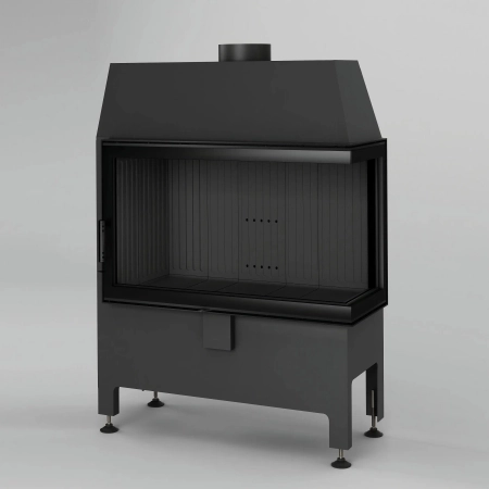 Kominek powietrzny narożny prawy Heatro 81P black