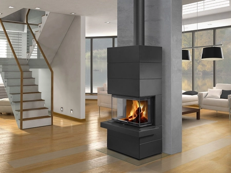 Kominek akumulacyjny Romotop CARA C N 03 płyta stalowa