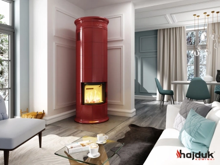 Wkład kominkowy powietrzny z półokrągłą szybą 8,8 kW Hajduk Prisma MR