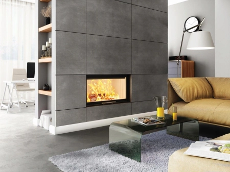 Wkład kominkowy powietrzny prosty Heatro 81 black