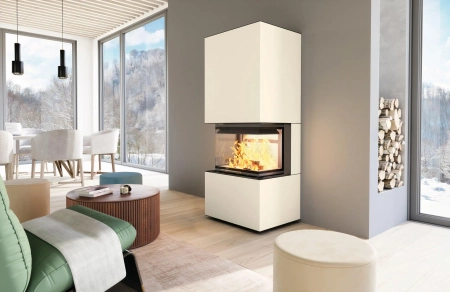 Wkład kominkowy powietrzny trzyszybowy gilotyna Hajduk SMART 3XTh